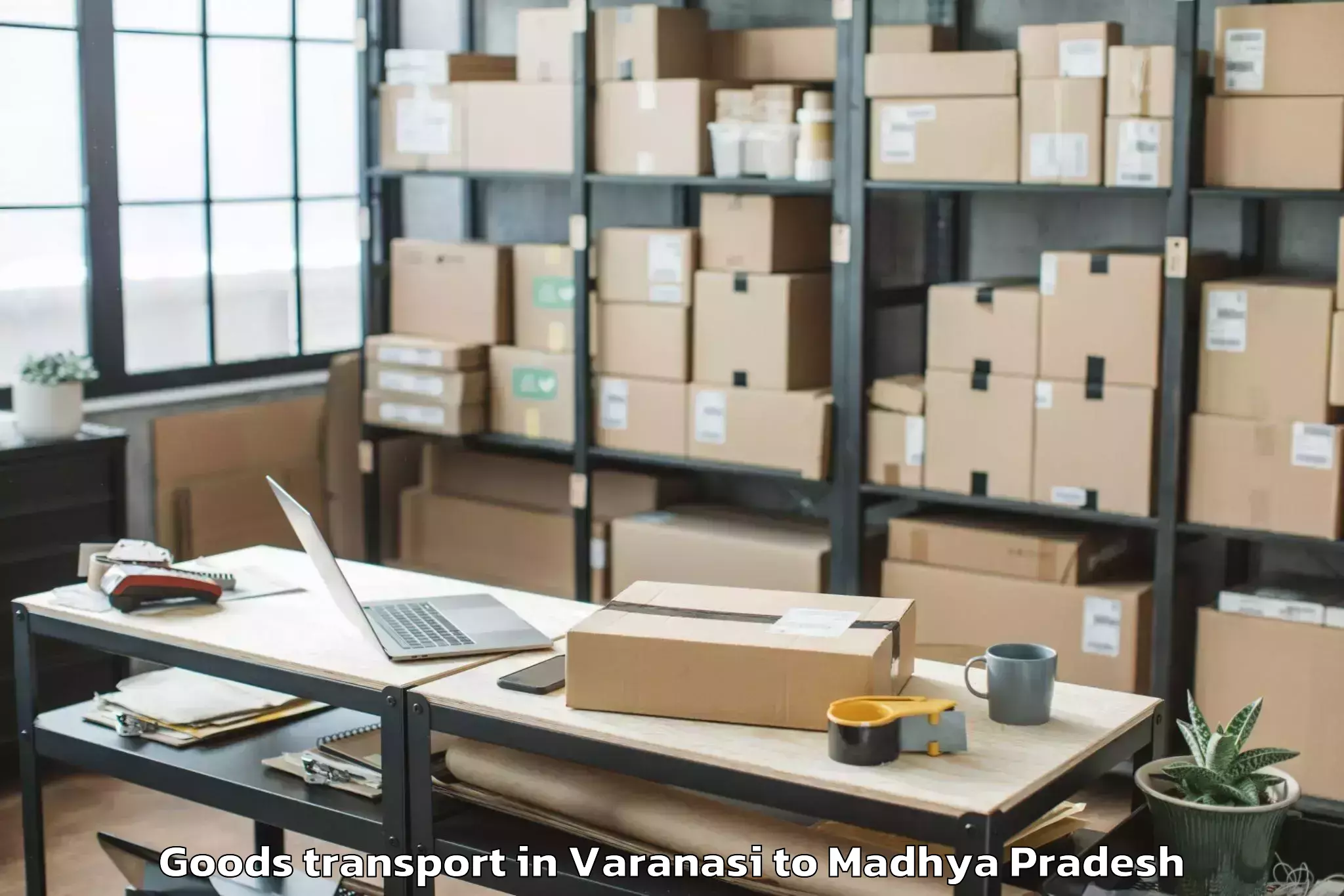 Varanasi to Biaora Goods Transport Booking